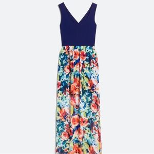Navy Blue and Floral Dress